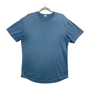 BYLT Premium Basics T-Shirt Mens Large Blue Short Sleeve Drop Cut Crew Neck